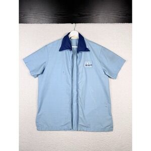 Vintage 60s 70s McDonald's Employee Uniform Shirt - Medium - Broken Zipper